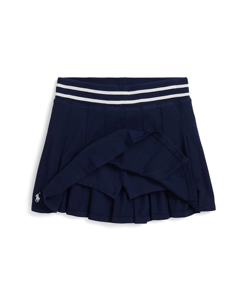 Polo Ralph Lauren Girls 7-16 Pleated Striped Trim Skort