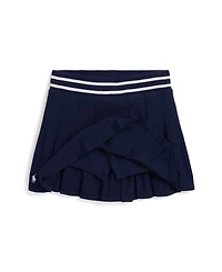 Polo Ralph Lauren Girls 7-16 Pleated Striped Trim Skort