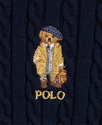 Polo Ralph Lauren Girls 7-16 Bear Mini-Cable Cardigan