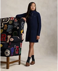 Polo Ralph Lauren Girls 7-16 Mini-Cable Long Sleeve Sweater Dress