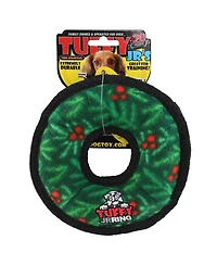Tuffy Jr Ring Wreath 2 Pack, Durable Plush Squeaky Dog Toy