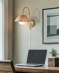 Ink+Ivy Laguna Rattan Weave Wall Sconce