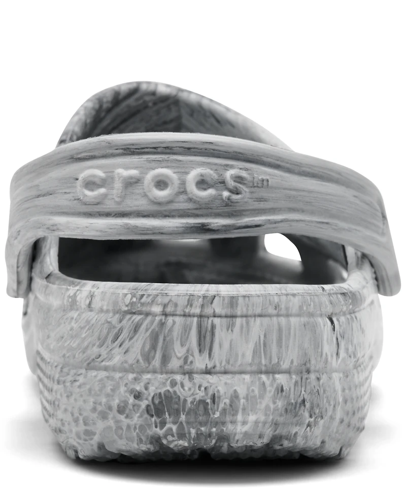 Crocs Big Kids Classic Watercolor Marble Clog Sandals from Finish Line