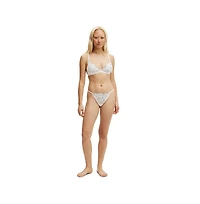 Cotton On Women's Margot Embroidered Mesh Triangle Bralette