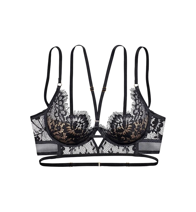 Lascana Women's Strappy Lace Push Up Bra