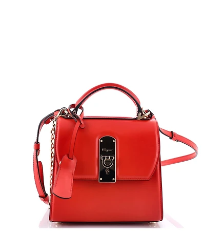 Pre-Owned Salvatore Ferragamo Small Boxyz Top Handle Bag Leather