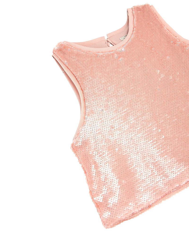 Habitual Kids Girls 7-16 Sequin Pailette Sleeveless Tank Top