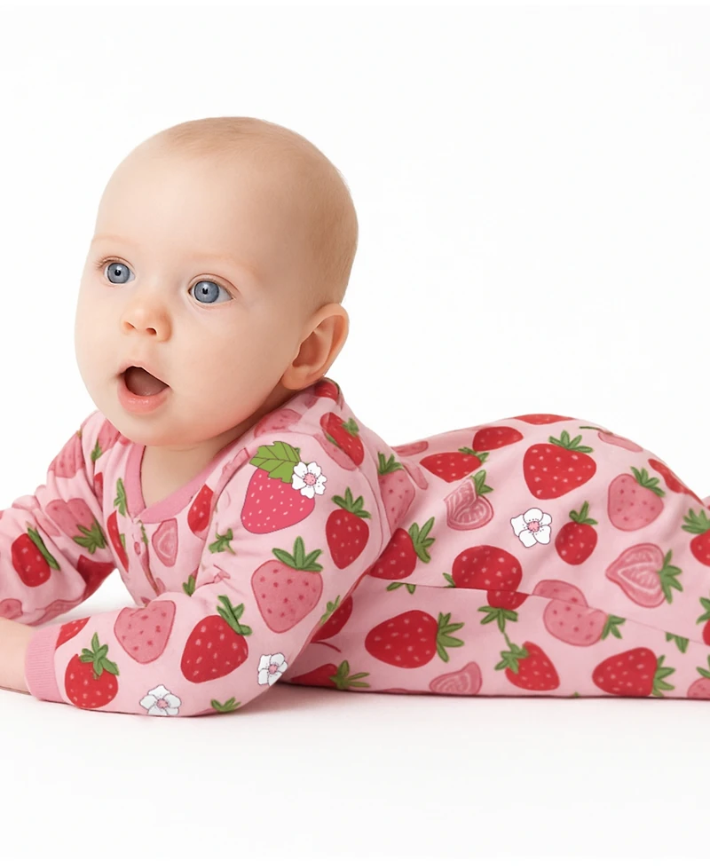 butterblu Baby Girls Scout 2-Way Zip Footed Sleep and Play Coveralls