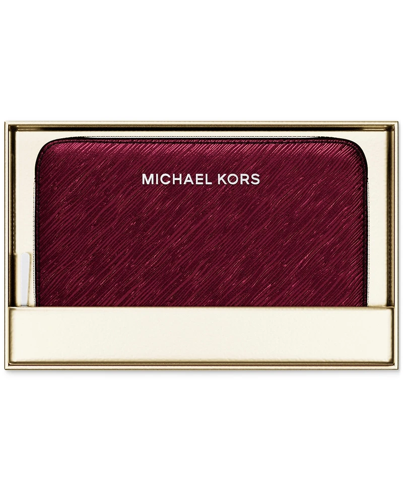 Michael Kors Women's Jet Set Small Zip Around Card Case