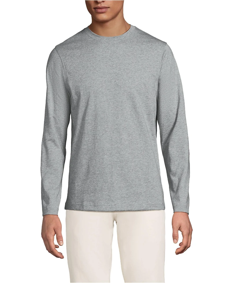 Lands' End Big & Tall Long Sleeve Cotton Supima Tee