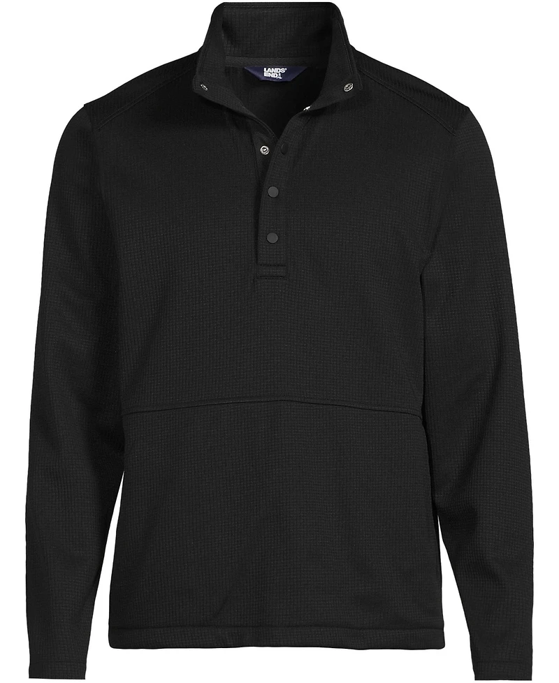 Lands' End Men's Unisex Grid Tech Snapneck Pullover Shirt