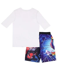 Spider-Man Boys Quick-Drying Short and Trunks 2-Piece Swimwuit Set