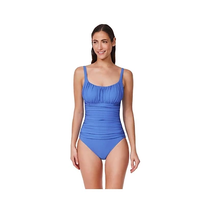 Profile by Gottex Women's Tutti Frutti Fashion Shirred Peasant One Piece