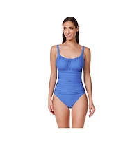Profile by Gottex Women's Tutti Frutti Fashion Shirred Peasant One Piece