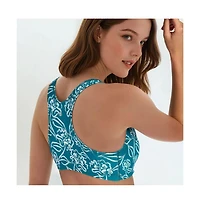 Calypsa Women's Racerback Swim Bra with Removable Cups