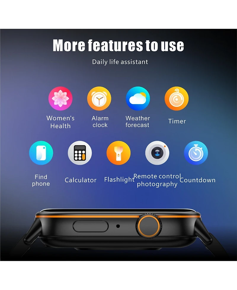 Ruxing Smart Smart watch Bluetooth Call Gps Multi System Positioning Sports Waterproof Health Monitor -Silver