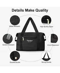Expandable Travel Duffle Bag for Travel, Foldable Carry on Tote Bag Weekender Overnight Hosptital Bag for Men Women Lightweight Luggage Maternity Bag