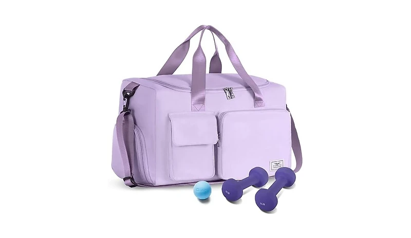 Women's Gym Duffle Bag with Shoes Compartment, 37L Capacity, Ideal for Travel, Gym, Sports, Duffel, Weekender