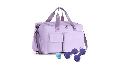 Women's Gym Duffle Bag with Shoes Compartment, 37L Capacity, Ideal for Travel, Gym, Sports, Duffel, Weekender