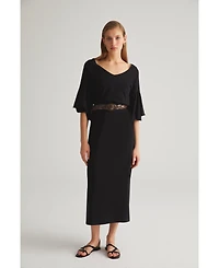 Labeca London Us Women's Ruffled Sleeve Dress