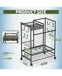 Mythinglogic Tennis Rack Organizer: All-in-One Storage for Bags, Balls, Rackets & Gear