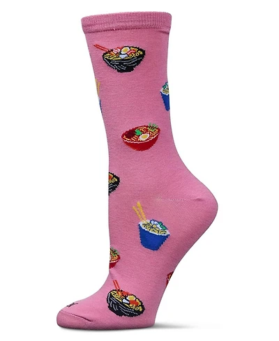 MeMoi Women's Ramen Rayon From Crew Socks