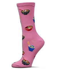 MeMoi Women's Ramen Rayon From Crew Socks