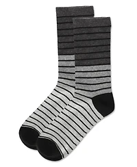 MeMoi Women's Shaded Stripes Wool Blend Crew Socks