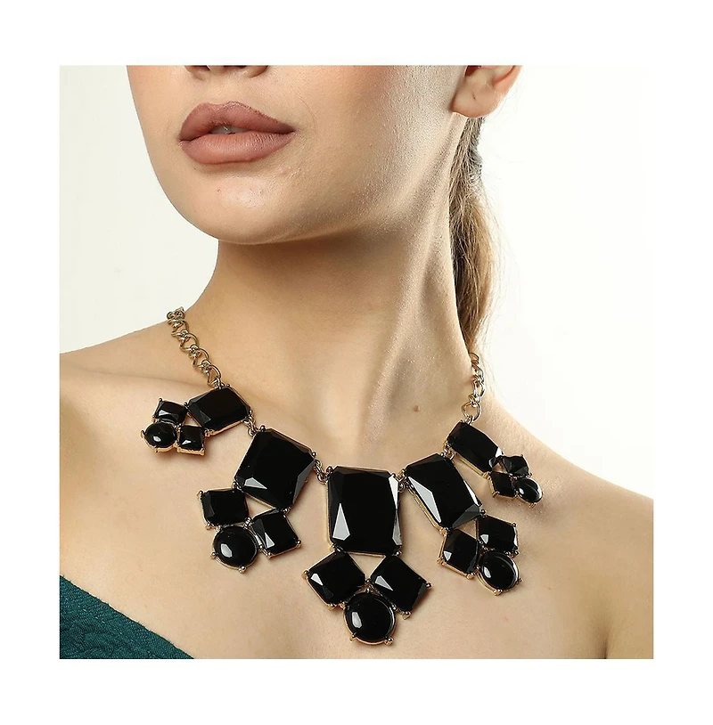 Sohi Women's Gold Plated Designer Stone Necklace