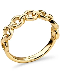 Devata Cable Link Ring Gold Plated Sterling Silver, 8