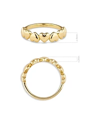 Devata Sweet Heart Ring in Gold Plated Sterling Silver