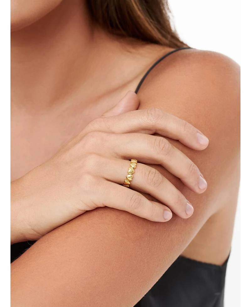 Devata Sweet Heart Ring in Gold Plated Sterling Silver
