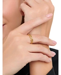 Devata Mariner Link Ring in Gold Plated Sterling Silver