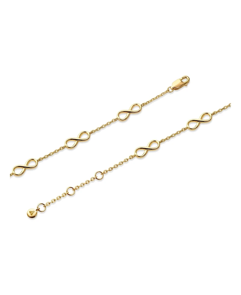 Devata Infinity Chain Bracelet in Gold Plated Sterling Silver
