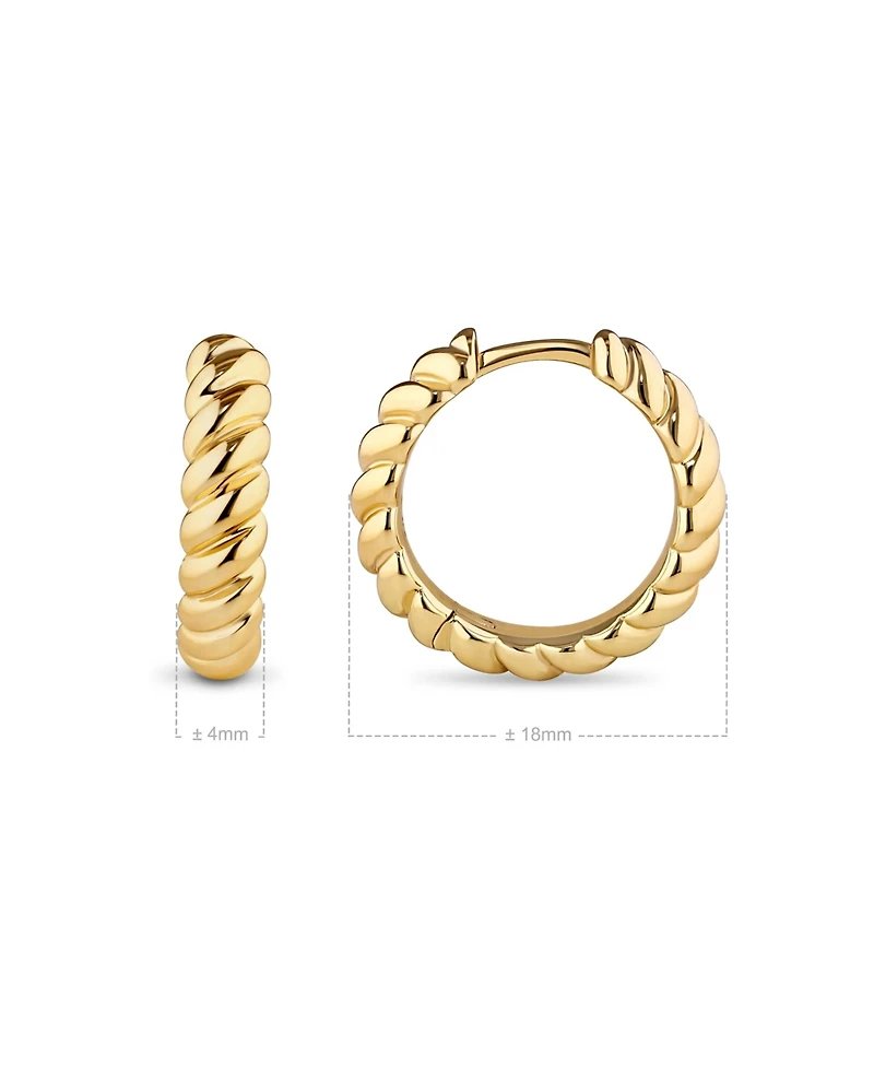 Devata Rope Hoop Earrings in Gold Plated Sterling Silver