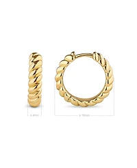 Devata Rope Hoop Earrings in Gold Plated Sterling Silver