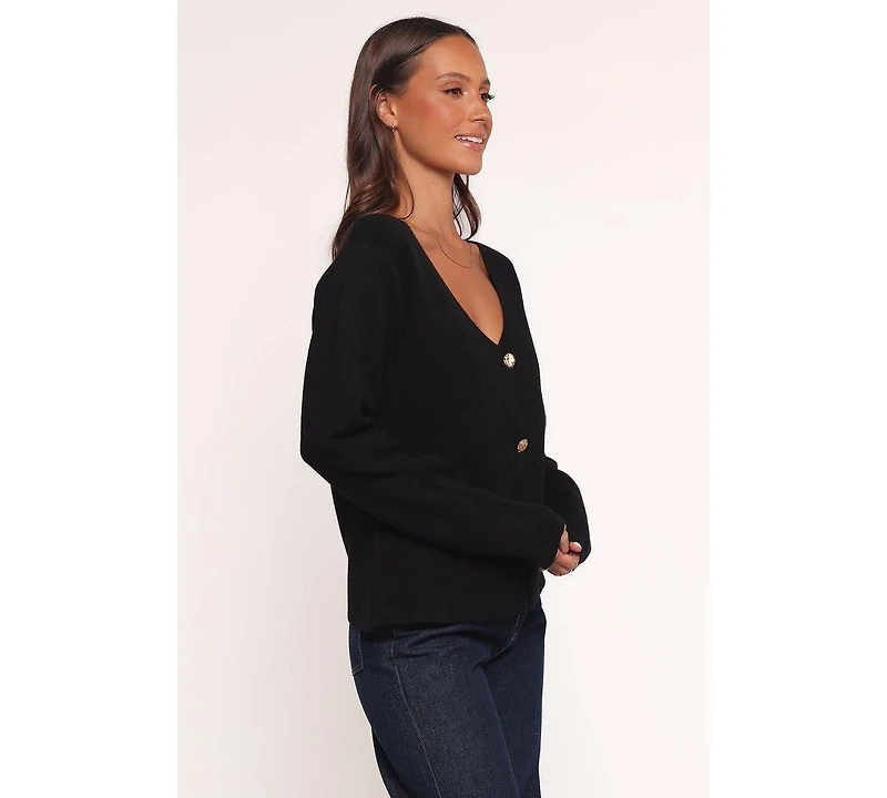 Petal and Pup Women's Jett Large Button Cardigan - Black M/L