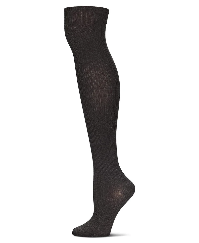 MeMoi Women's Textured Tone Over The Knee Cotton Blend Warm Sock