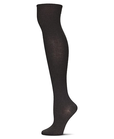 MeMoi Women's Textured Tone Over The Knee Cotton Blend Warm Sock