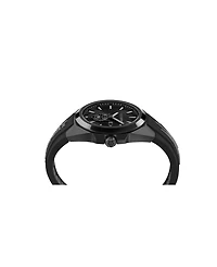 Plein Sport Mens Tigermaster 3 Hand Date Quartz Black Silicone Strap 47mm