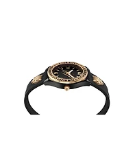 Plein Sport Womens Eclipse 3 Hand Quartz Black Silicone Strap 36MM