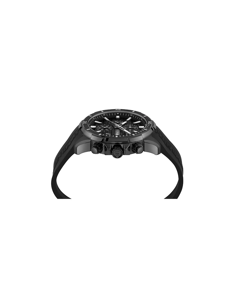Plein Sport Mens Impact Chronograph Date Quartz Silicone Strap 46MM