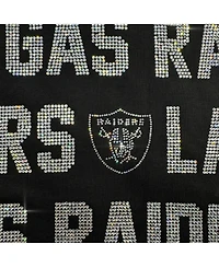 Gameday Couture Women's Black Las Vegas Raiders Relaxed Drop Shoulder Hype Era Rhinestone Text Sweatshirt