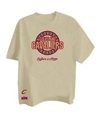 Two Hype Men's Khaki Cleveland Cavaliers Worldwide Collection Premium T-Shirt