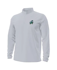 Under Armour Men's Gray Notre Dame Fighting Irish Sporting Leprechaun Motion Quarter-Zip Jacket