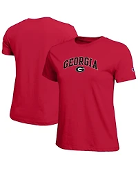 Champion Women's Red Georgia Bulldogs Arched Over Logo T-Shirt