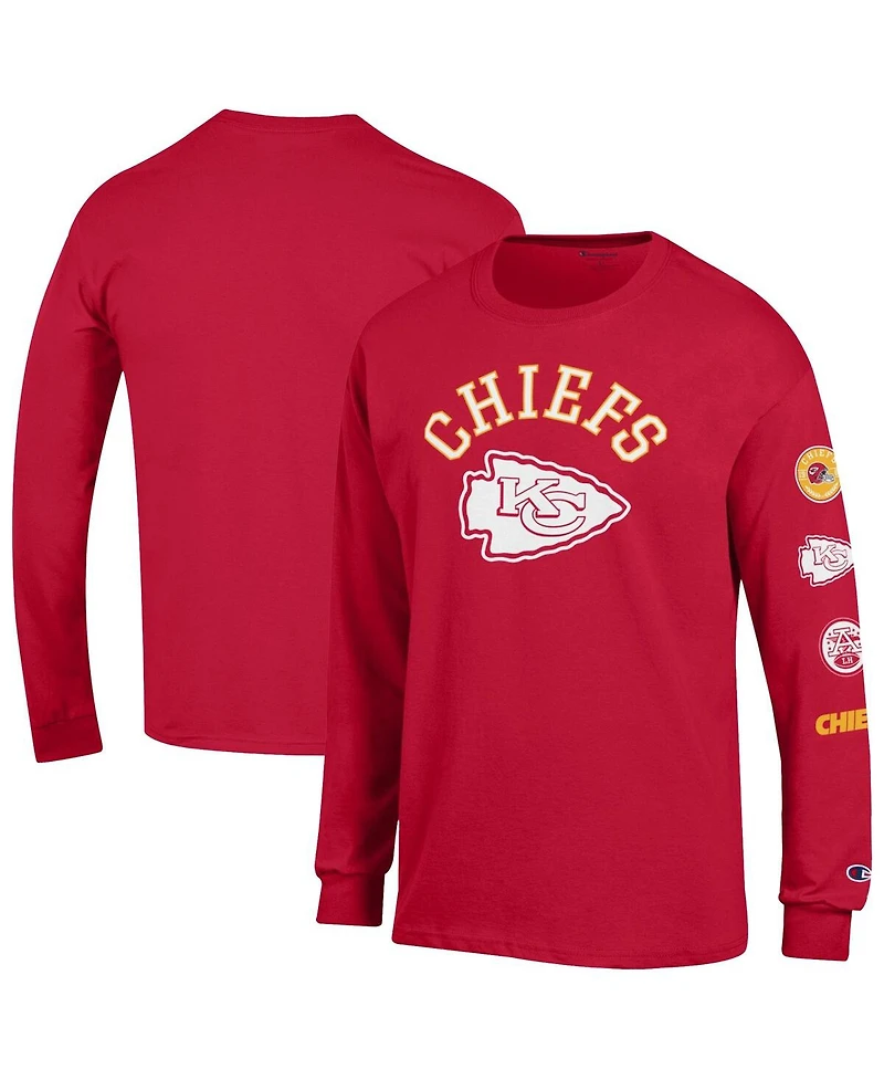 Champion Men's Red Kansas City Chiefs Seal Long Sleeve T-Shirt