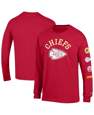 Champion Men's Red Kansas City Chiefs Seal Long Sleeve T-Shirt