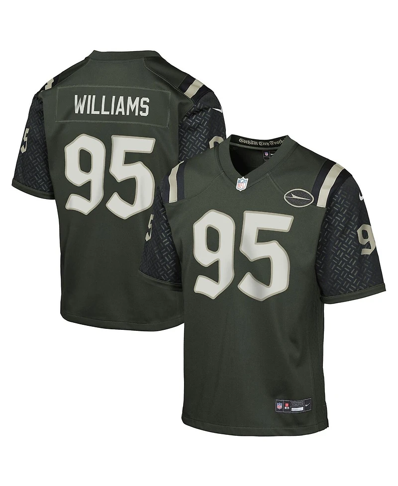 Nike Big Boys and Girls Quinnen Williams Gotham Green New York Jets 2025 Rivalries Collection Game Jersey