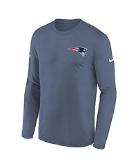 Nike Big Boys and Girls Storm Blue New England Patriots 2025 Rivalries Collection Sideline Legend Dri-fit Long Sleeve T-Shirt